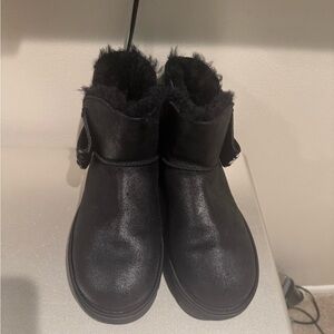 UGG Black Ankle Boots with Shearling Lining